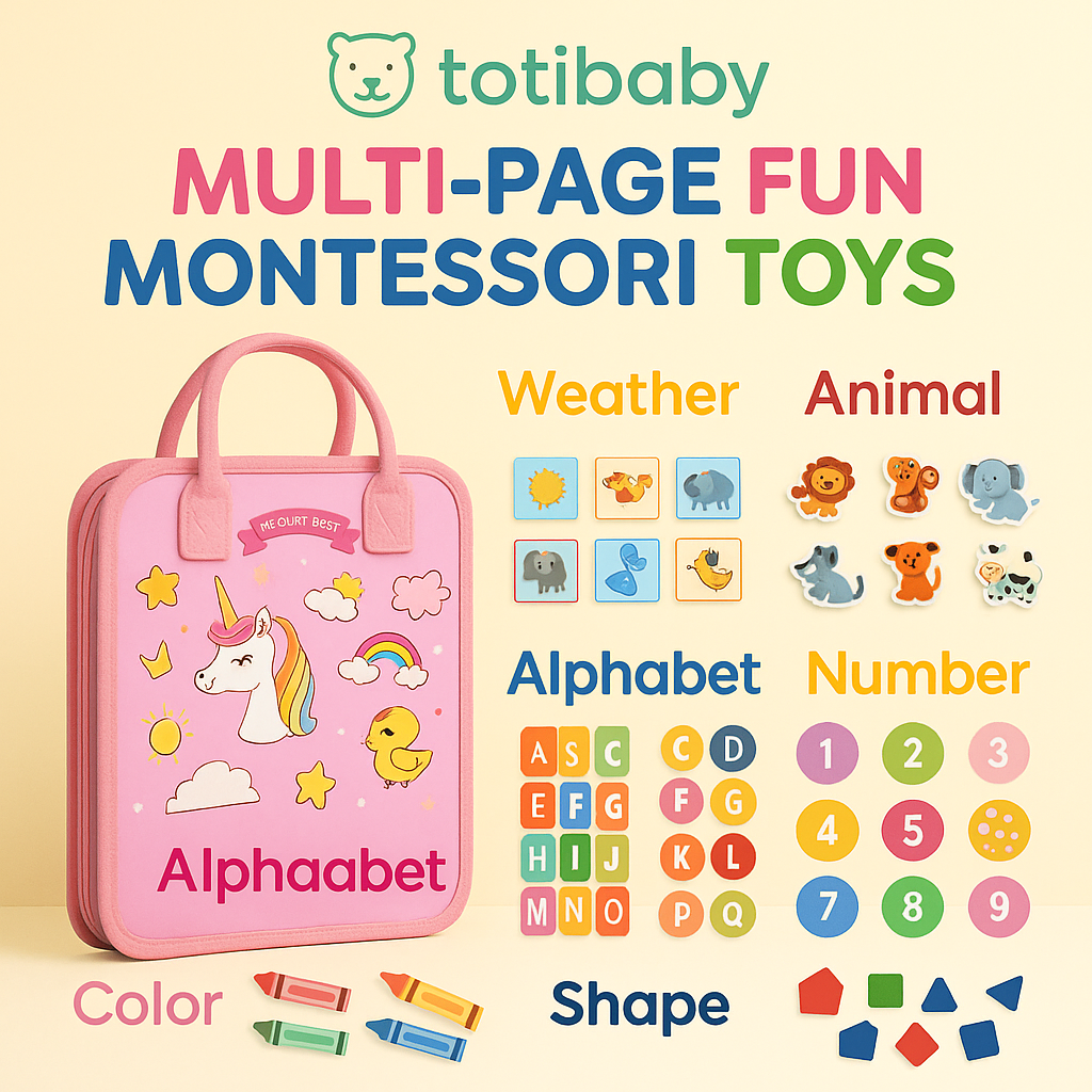 Tableau d’Activités Montessori - Jouet Éducatif pour Enfants 3-6 Ans - Totibaby