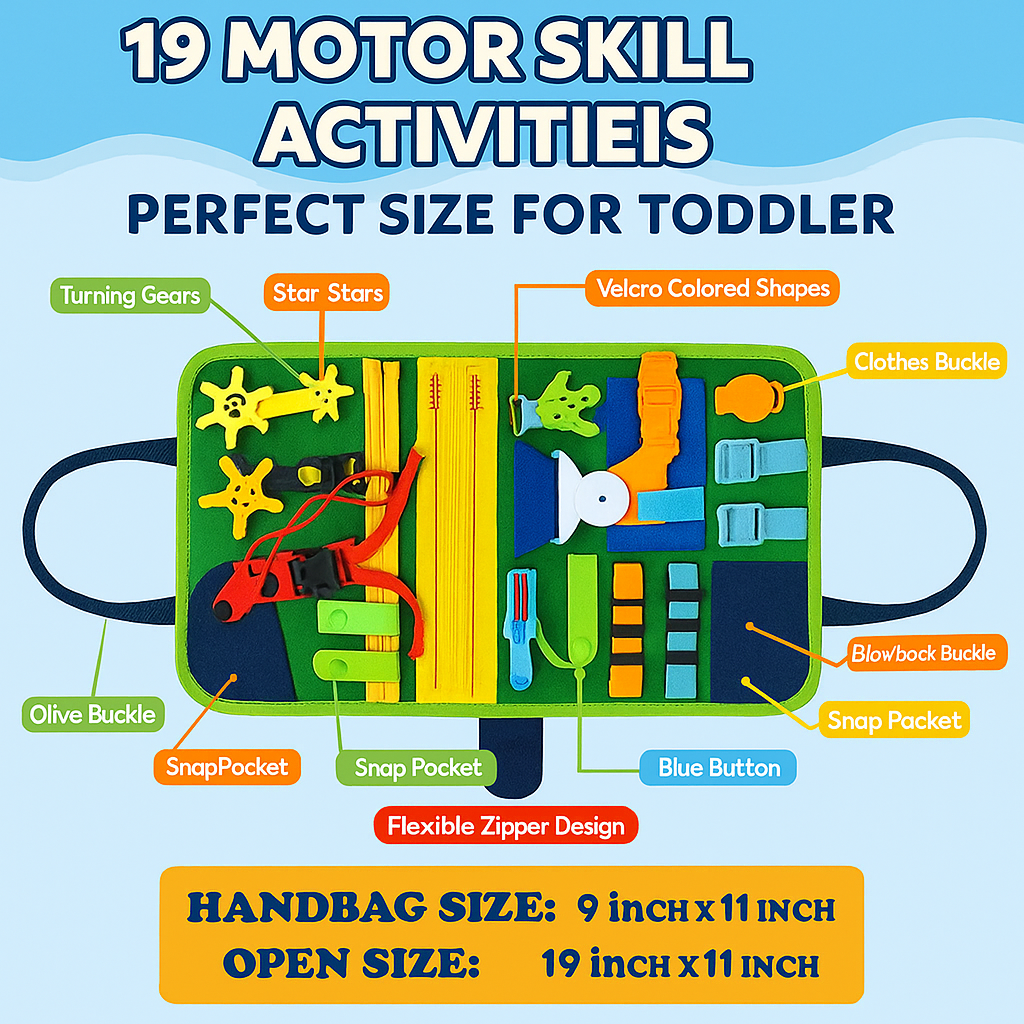 Tableau d’Activités Montessori - Jouet Éducatif pour Enfants 3-6 Ans - Totibaby