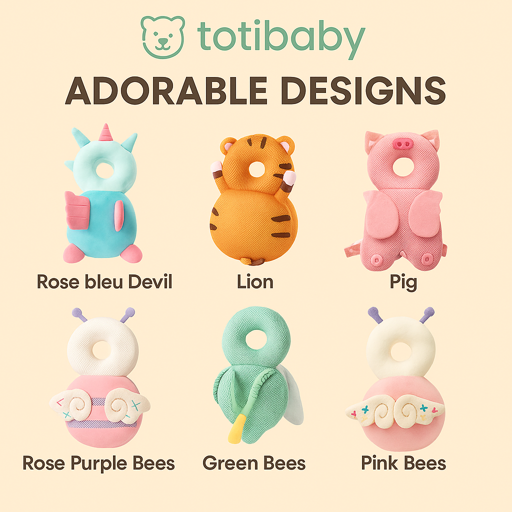 Oreiller Anti-Chute pour Bébé – Protection Mignonne et Sécurisée - Totibaby