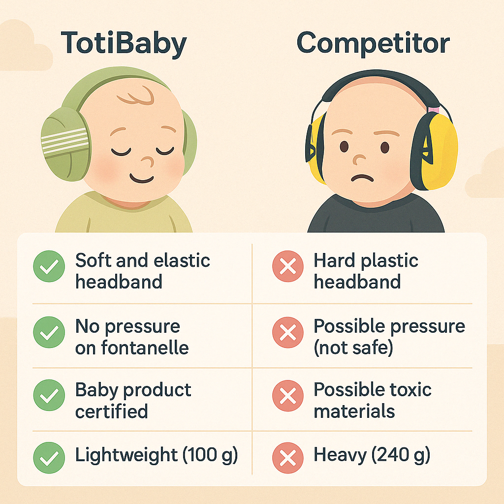 Casque Anti-Bruit pour Bébé – Protection Auditive Confortable - Totibaby