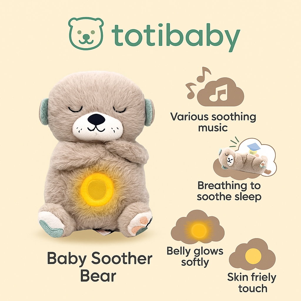 Ours en Peluche Musical Apaisant – Jouet Sommeil pour Bébé - Totibaby