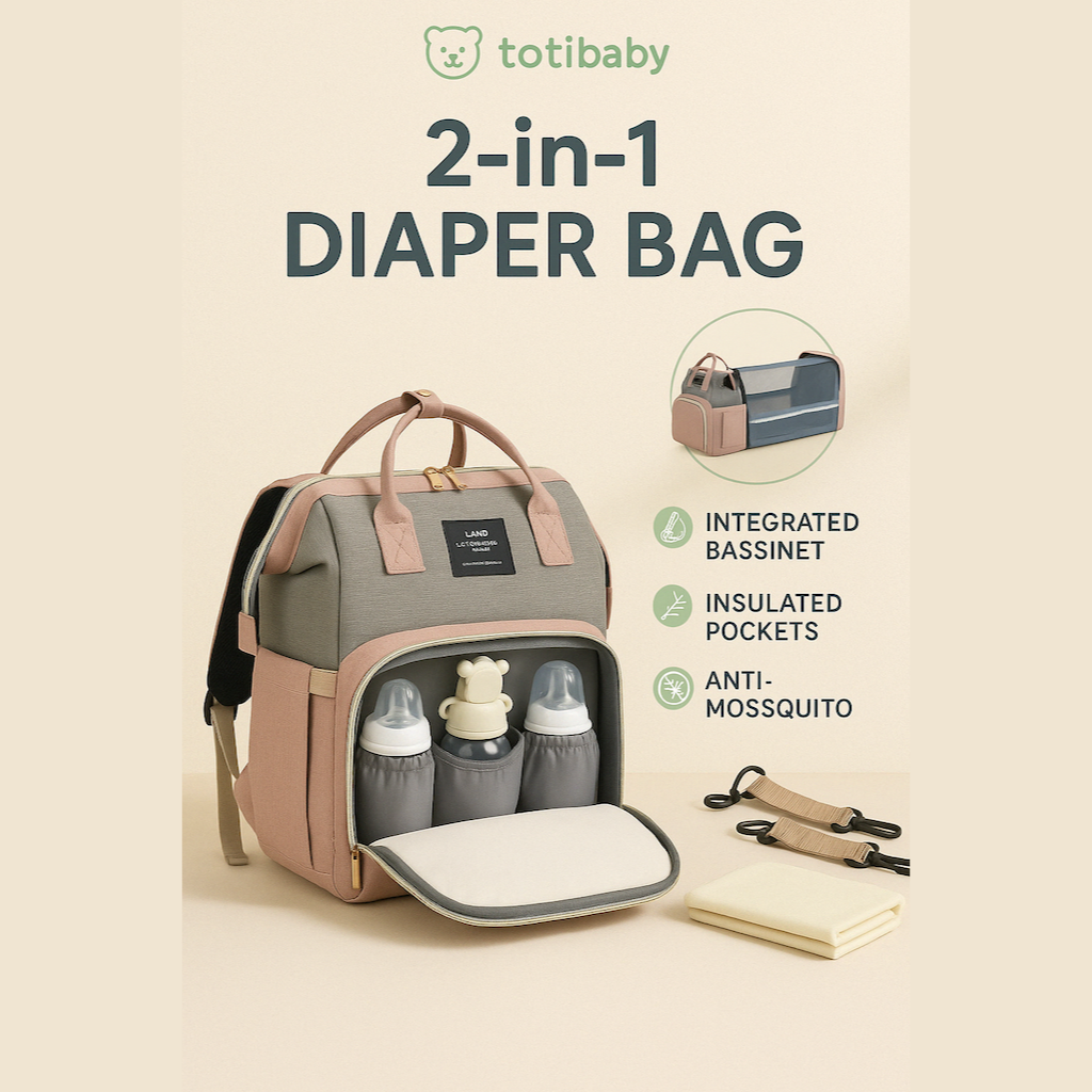 Sac à Langer Grand Format - Pratique et Fonctionnel - Totibaby